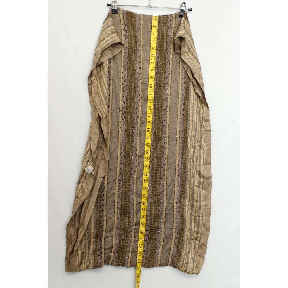 Charming Charlie Infinity Scarf‎ Metallic Gold Tan Pattern Texture Boho Chic